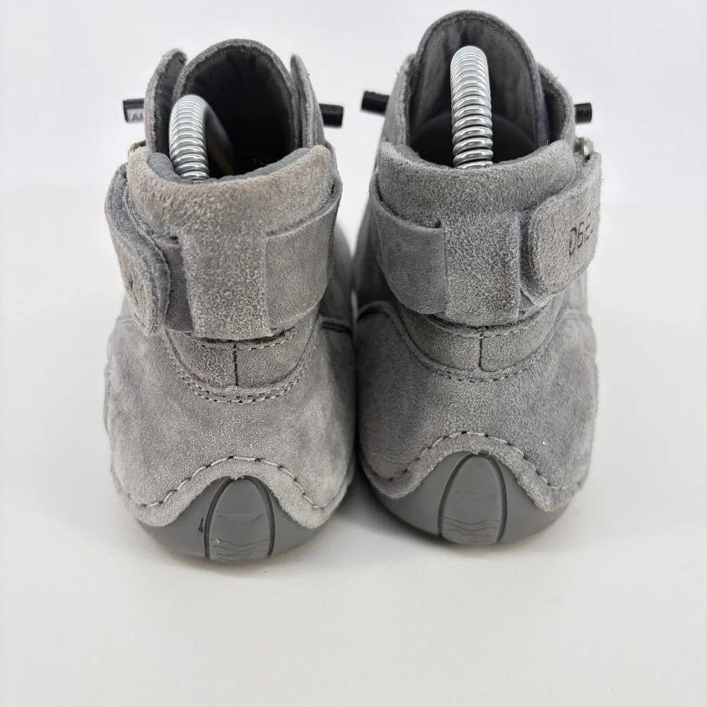 DBECK Waterproof Hiking Shoe Unisex Mens 6.5 Womens 8 Grey Suede Gorpcore Trail